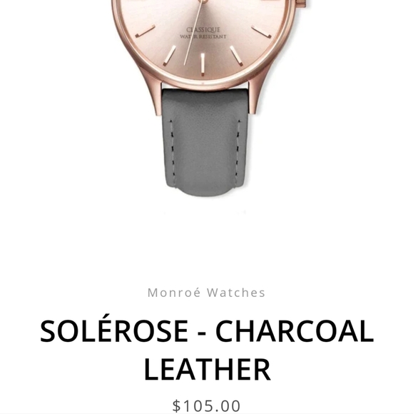 Monroe classique watch grey/rose gold - Picture 2 of 5